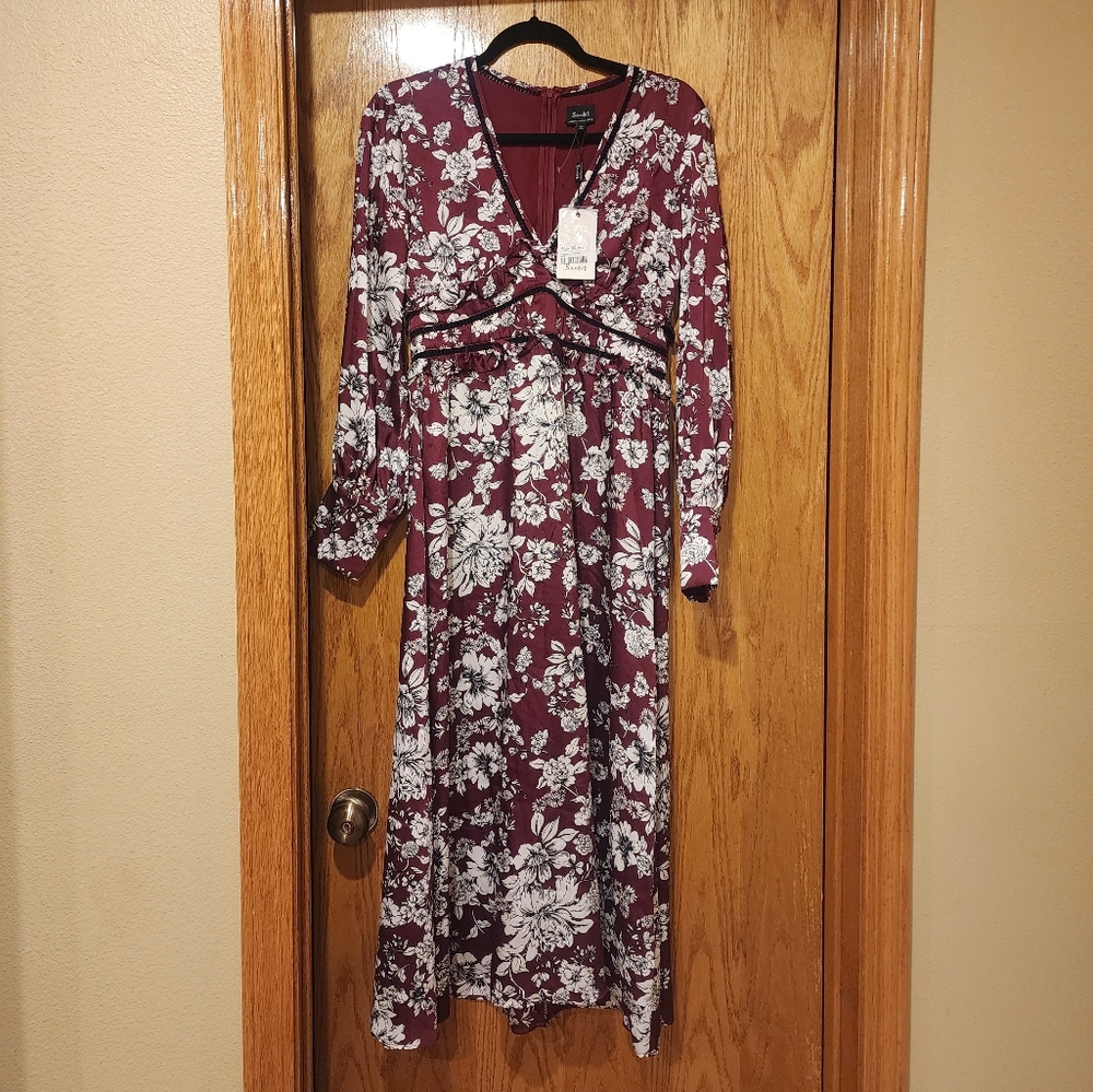 NWT Bardot Floral Burgandy Maxi Dress Size S/6